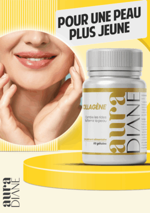 Collagène Aura Diane - Complément alimentaire anti-âge Flacon de 60 gélules de Collagène Aura Diane pour combler les rides