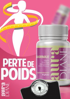 Complément alimentaire Aura Diane MAIGRIMAX pour la perte de poids et l'action minceur Aura Diane MAIGRIMAX - Perte de poids, Végan, Drainage, Brûle graisse, Action minceur, 60 gélules